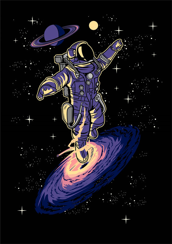 太空宇航员裁片印花：独特设计打造个性服装
