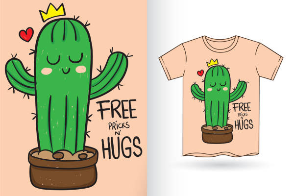 可爱仙人掌裁片印花：打造个性服装