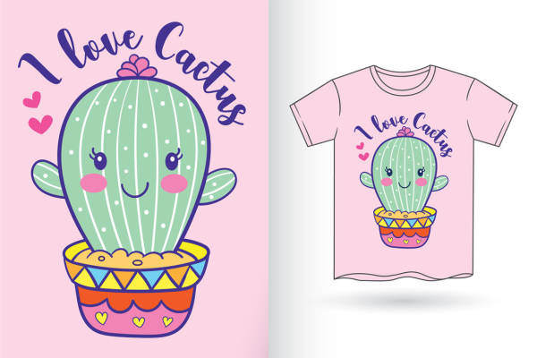 可爱仙人掌裁片印花，打造个性服装