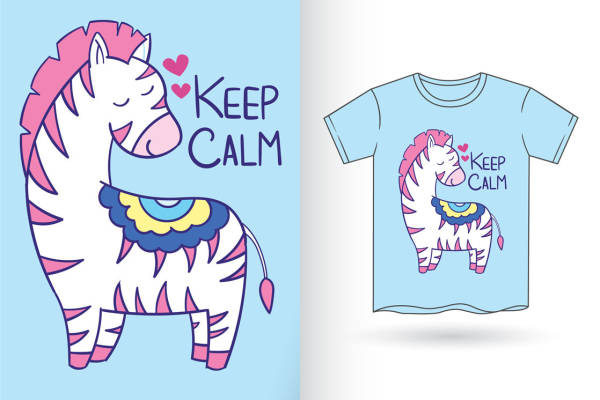 可爱卡通动物图案服装印花裁片印花素材