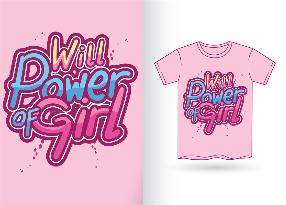 时尚个性服装印花设计：Will Power of Girl