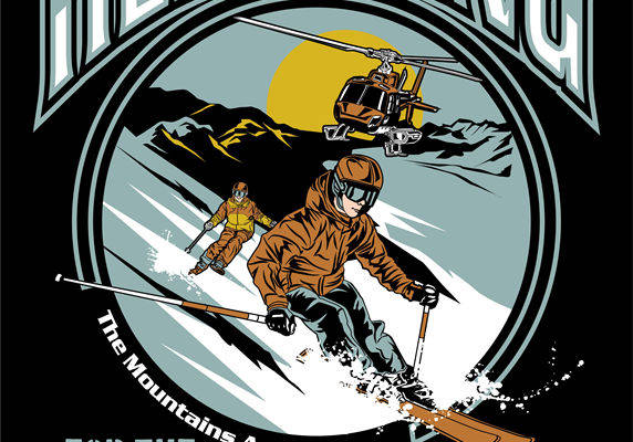 户外探险风格服装印花裁片设计