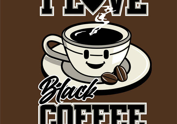 黑咖啡杯印花设计，打造个性服装印花