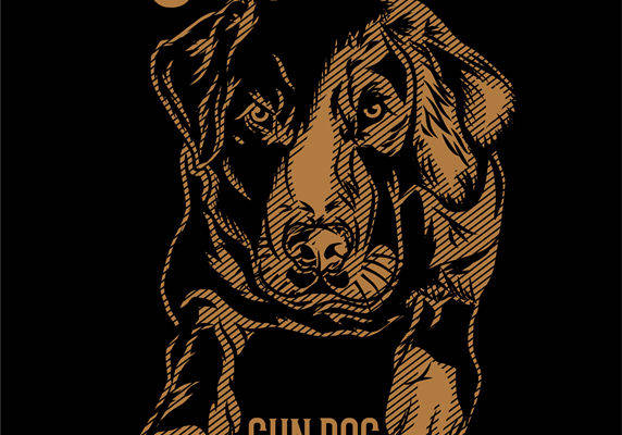 复古猎犬图案裁片印花，打造个性服装