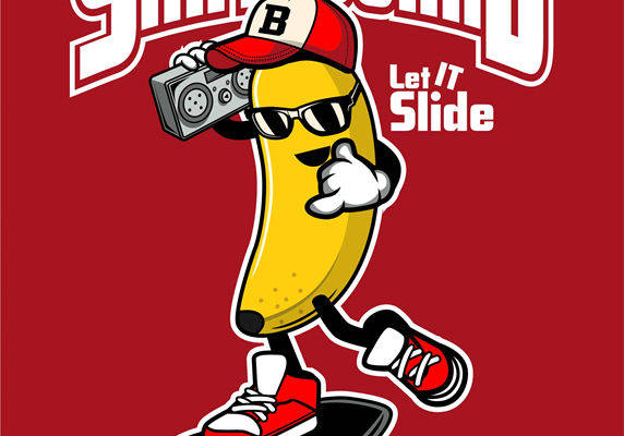 滑板香蕉裁片印花:独特创意服装印花