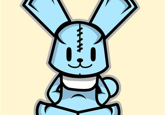 卡通兔子图案裁片印花，打造个性服装