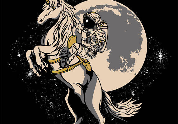 独角兽宇航员：创意服装印花素材