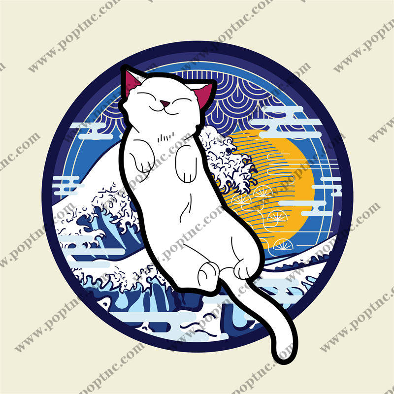 和风猫咪印花:服装印花与裁片印花的理想素材