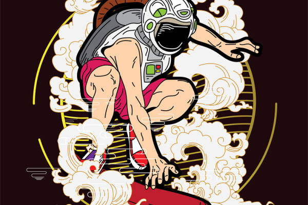 未来战士：科幻风格服装印花裁片