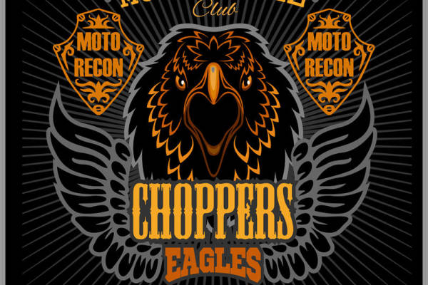 复古鹰头纹路服装印花裁片设计