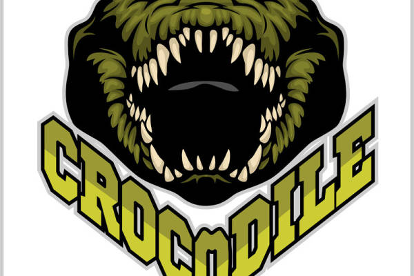 鳄鱼头像裁片印花：时尚创意服装印花设计