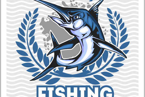 海洋之王：蓝鳍金枪鱼图案服装印花裁片