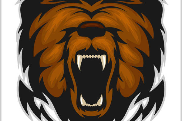 熊头怒吼图案：服装印花裁片设计灵感