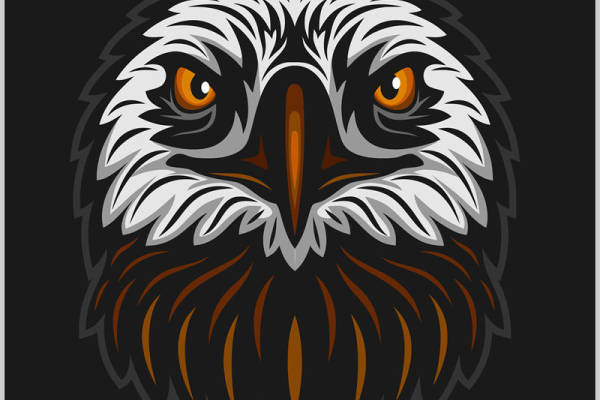 鹰头图案裁片印花设计,服装印花新选择