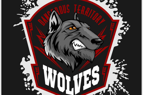 狼头图案裁片印花，服装印花设计新选择