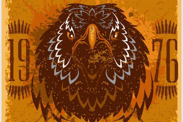 鹰头图案服装印花裁片,复古风格尽显个性