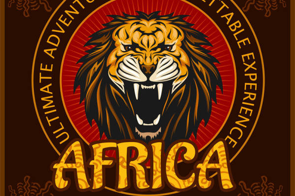 非洲风情狮子头纹服装印花素材