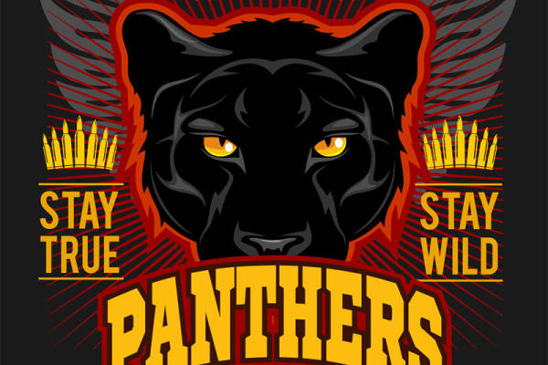 酷炫黑豹纹服装印花裁片设计