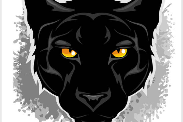 黑豹头像裁片印花设计，服装印花新选择