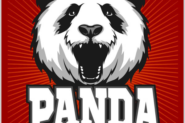 熊猫头像裁片印花设计，时尚运动风服装印花