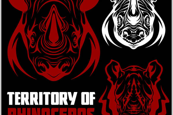 犀牛图案服装印花裁片设计灵感