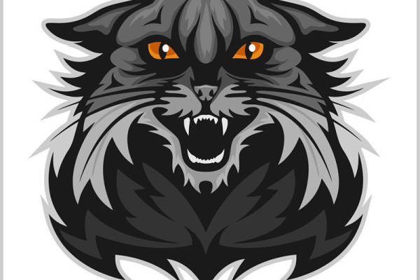 狂野黑狼头像：服装印花裁片设计灵感