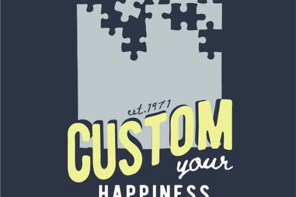 裁片印花设计：简约拼图风格服装印花