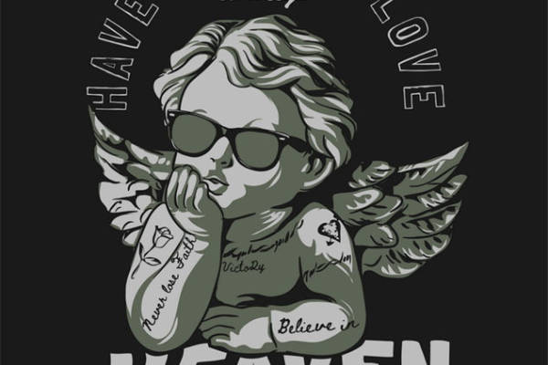 时尚天使纹身印花：服装印花与裁片印花的理想选择