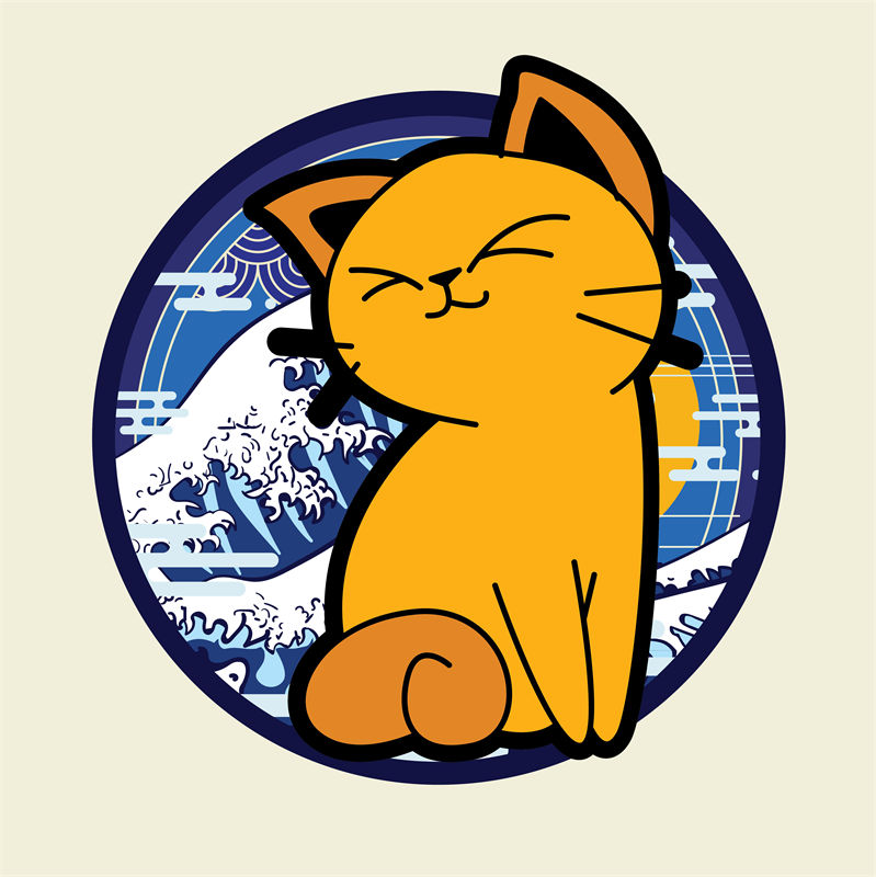 轻松可爱猫咪印花图案，打造个性服装裁片