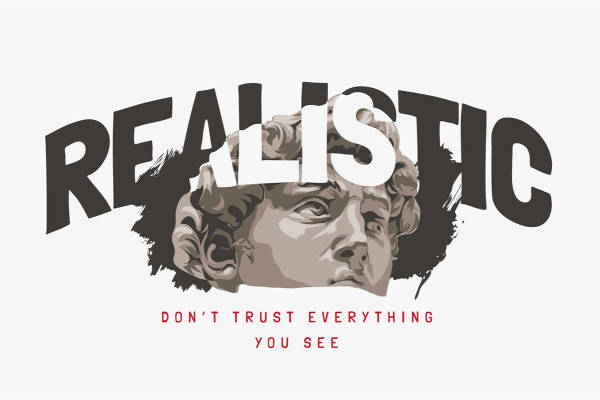 复古现实主义风格服装印花裁片设计