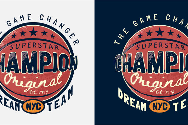 复古篮球主题服装印花图案，打造街头潮流