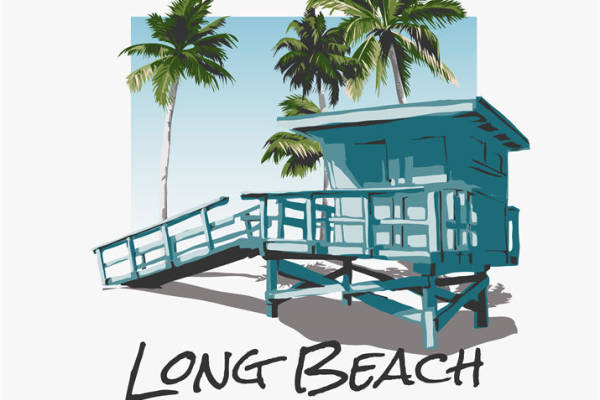 海滩风情裁片印花，打造夏日海滩风服装