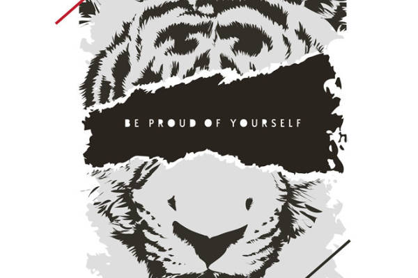 老虎头像印花图案：裁片印花与服装印花的完美选择