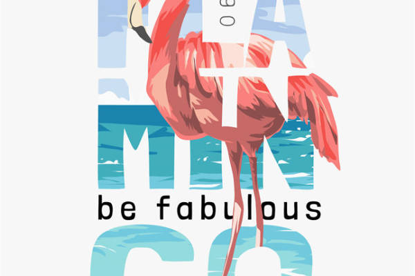 浪漫粉红火烈鸟：服装印花裁片设计灵感