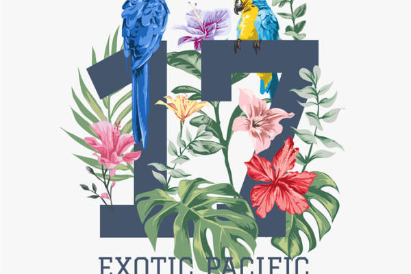 热带风情花型印花，打造夏日服装新风尚