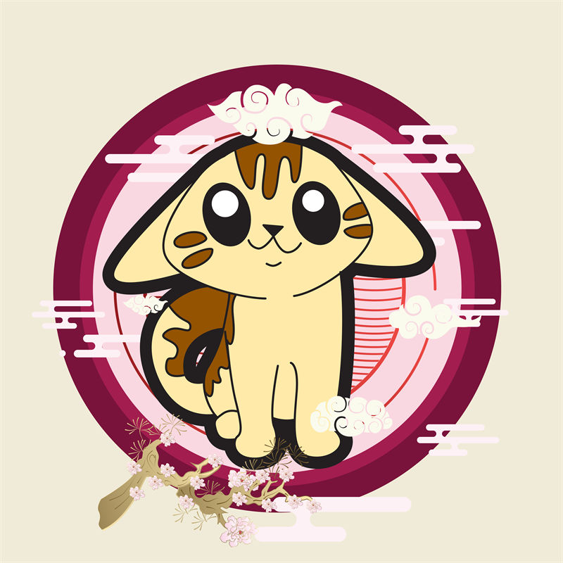 可爱猫咪图案服装印花素材，轻松打造个性时尚