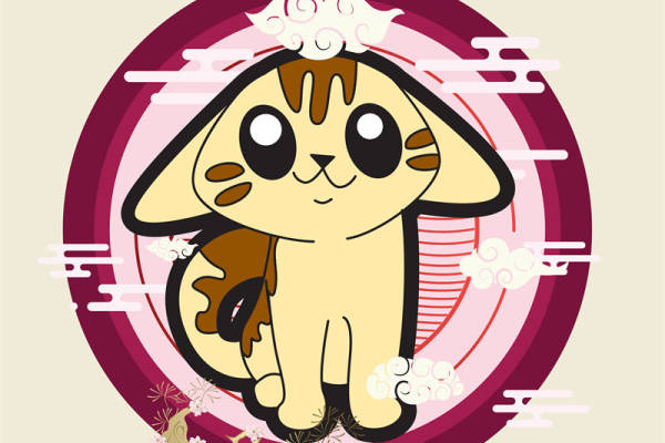 可爱猫咪图案服装印花素材，轻松打造个性时尚