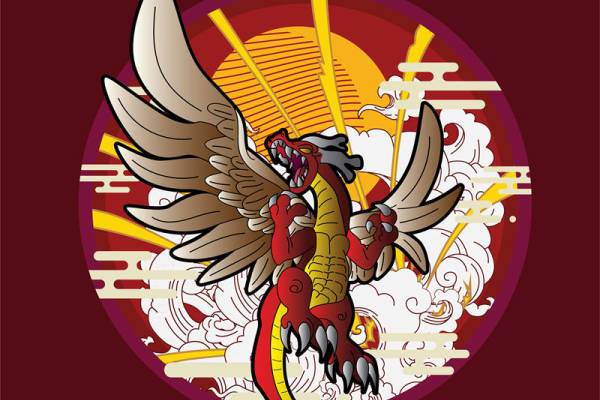 龙腾云海：传统与现代结合的服装印花裁片