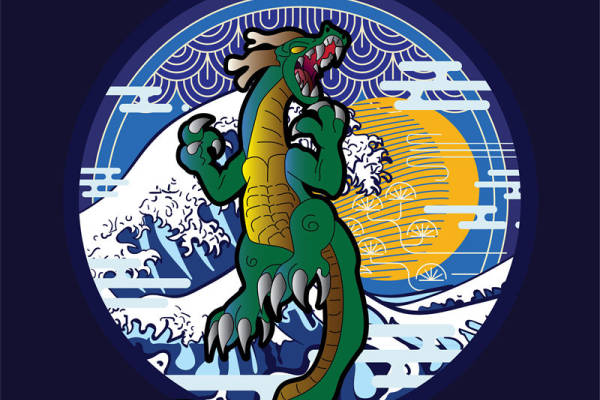 龙腾云海：传统与现代结合的服装印花图案