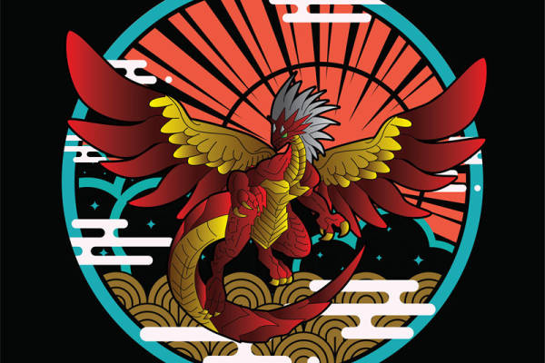 东方神兽凤凰：服装印花裁片设计灵感