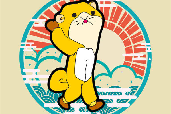 萌趣海獭印花图案,打造个性服装设计