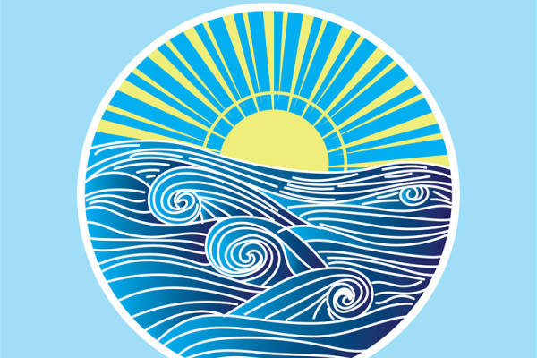 海洋日出：服装印花裁片设计灵感