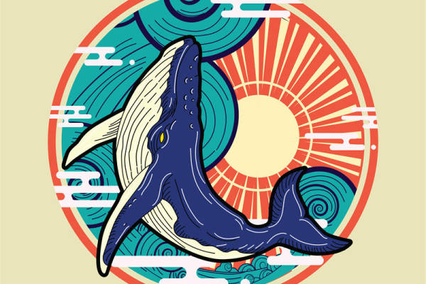 鲸鱼跃动：时尚服装印花裁片设计