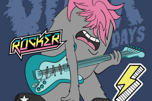 摇滚风格裁片印花：个性音乐主题服装印花