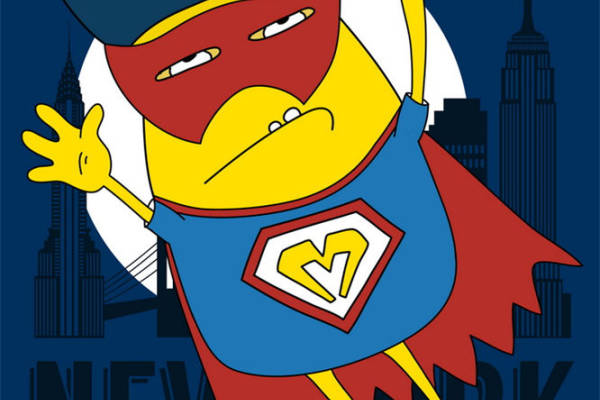 纽约怪兽英雄服装印花图案