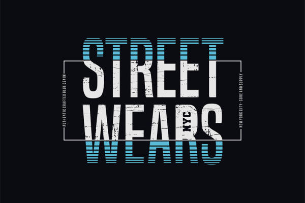 街头风裁片印花设计，时尚个性服装印花素材