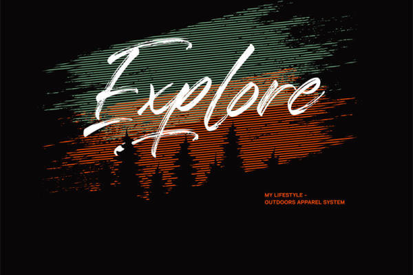 探索户外探险风格服装印花素材