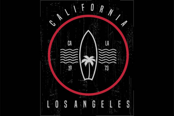 复古加州冲浪风服装印花裁片