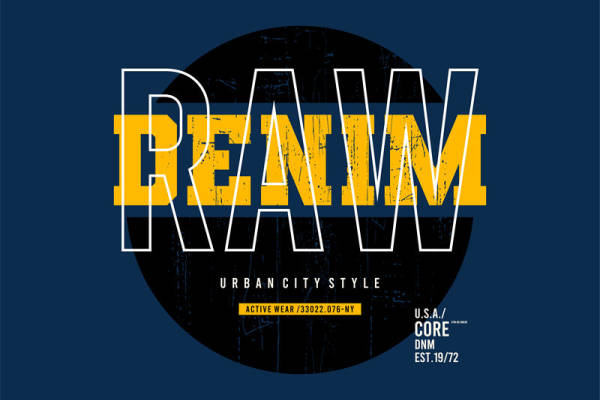 时尚都市风裁片印花:R.A.W.服装印花设计