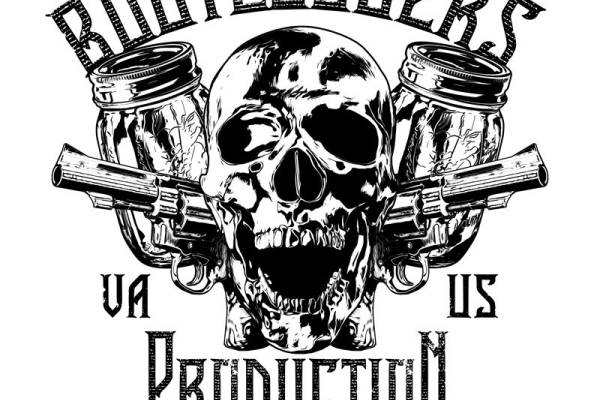 复古骷髅枪手图案服装印花裁片